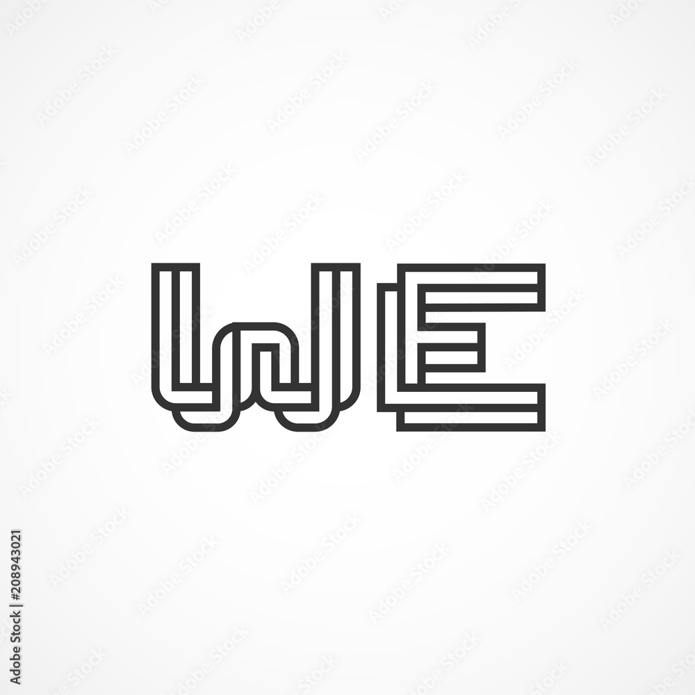 Obraz premium Initial Letter WE Logo Template Vector Design