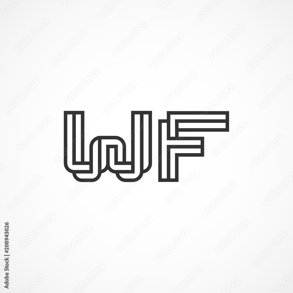 Initial Letter WF Logo Template Vector Design Initial Letter WF Logo Template Vector Design