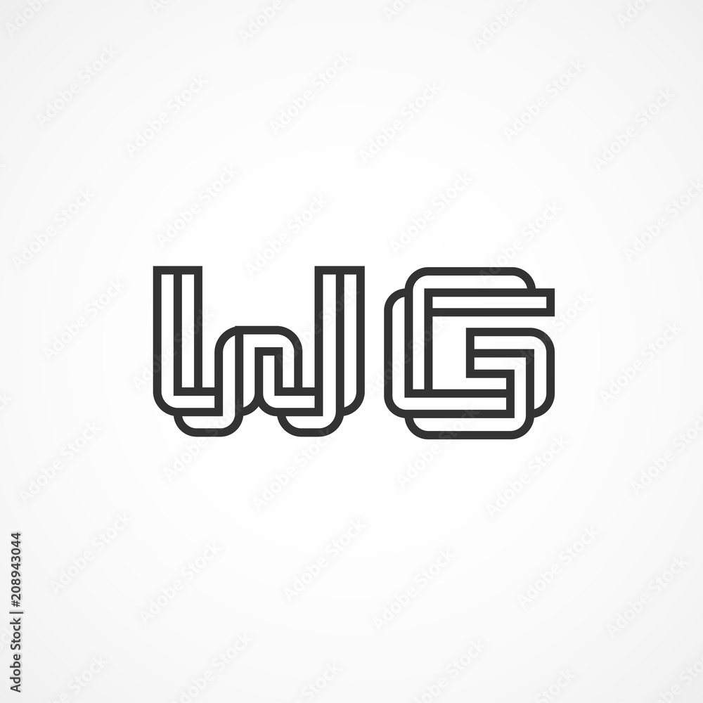 Initial Letter WG Logo Template Vector Design Initial Letter WG Logo Template Vector Design