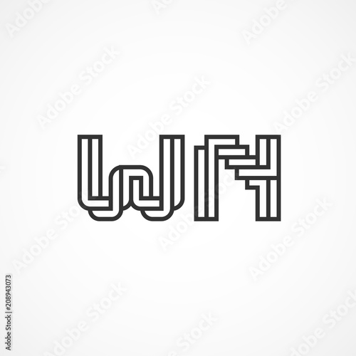 Initial Letter WN Logo Template Vector Design