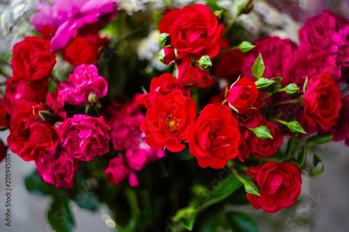 Bright bouquet of different colors
