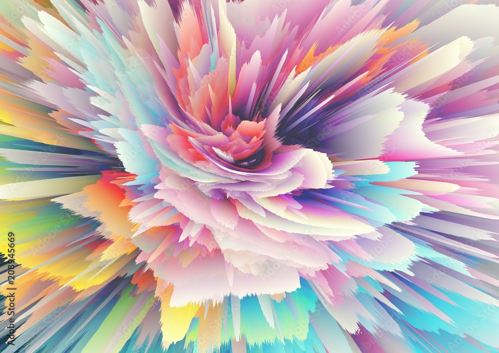 Fototapeta premium Abstract background. Design elements. Fashion pattern texture. Fantasy style artistic graphic painting. Creative desktop wallpaper.