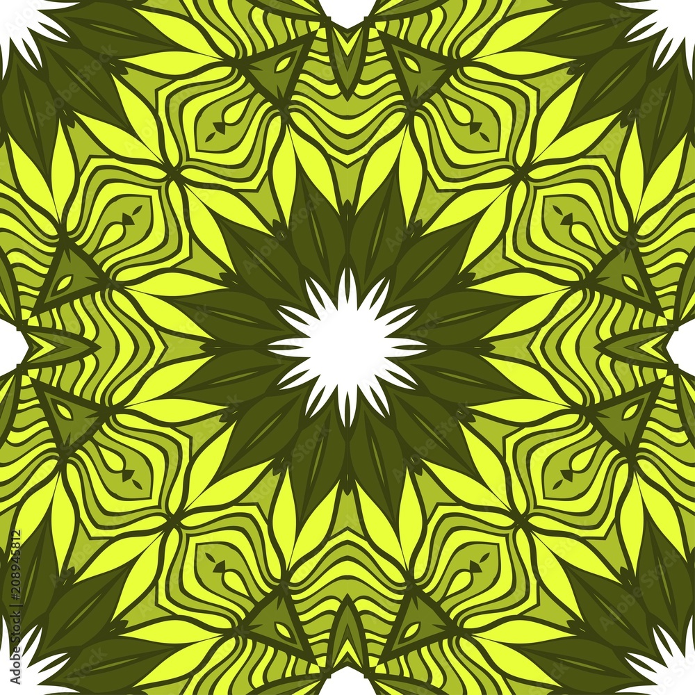 Fototapeta premium Beautiful geometric floral ornament. seamless art-deco pattern. vector illustration. for design, wallpaper, invitation.