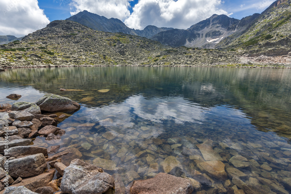 Fototapeta premium Amazing Landscape with Musala peak in Musalenski lakes, Rila mountain, Bulgaria