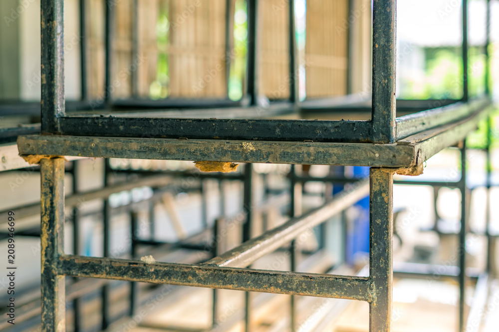 Old broken tables and chairs in school for sale. Old broken tables and chairs in school for sale.