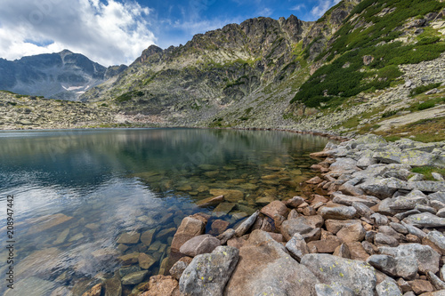 Fototapeta Naklejka Na Ścianę i Meble -  Amazing Landscape with Musala peak in Musalenski lakes,  Rila mountain, Bulgaria