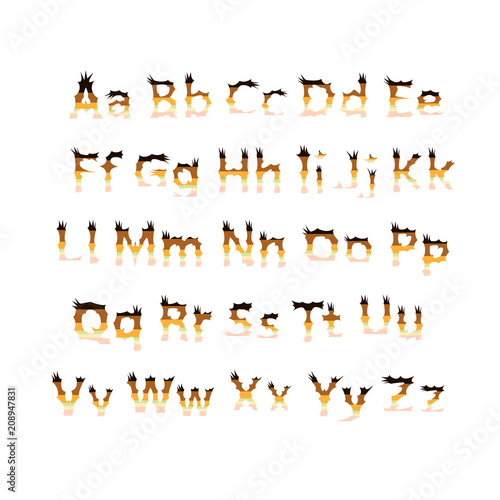 yellowish brown spiny font