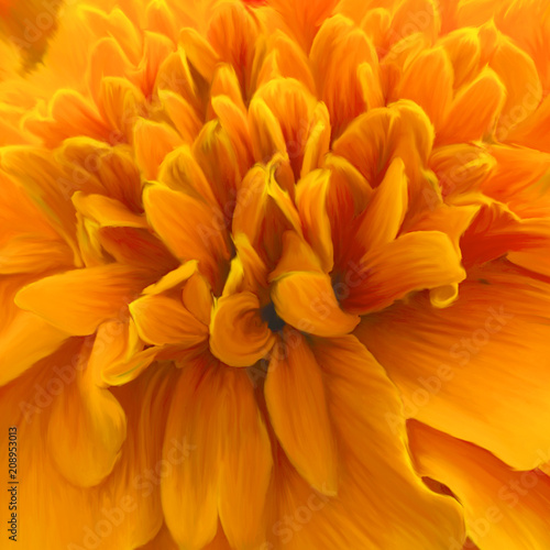 Yellow petals background. © hobonski