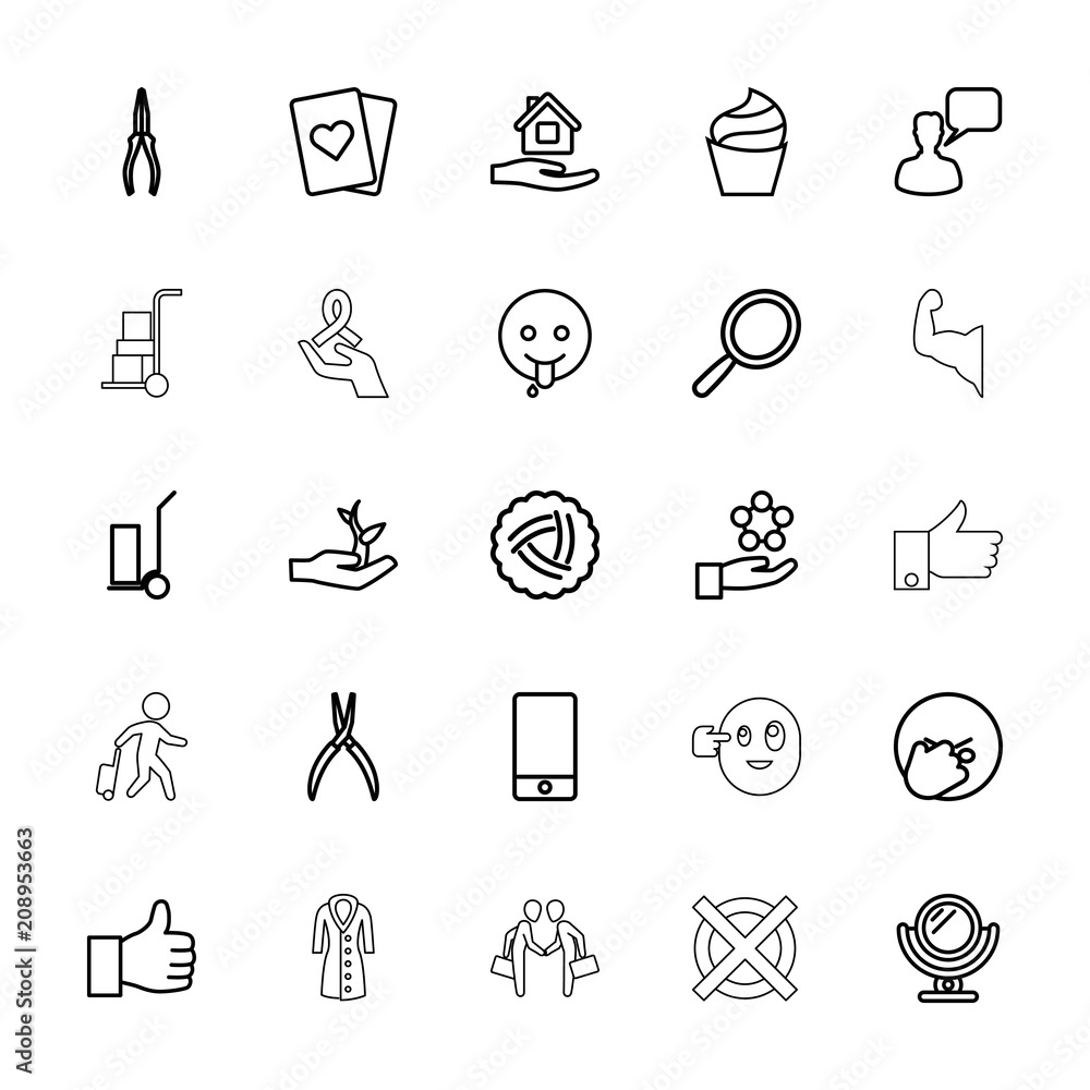 Collection of 25 hand outline icons Collection of 25 hand outline icons