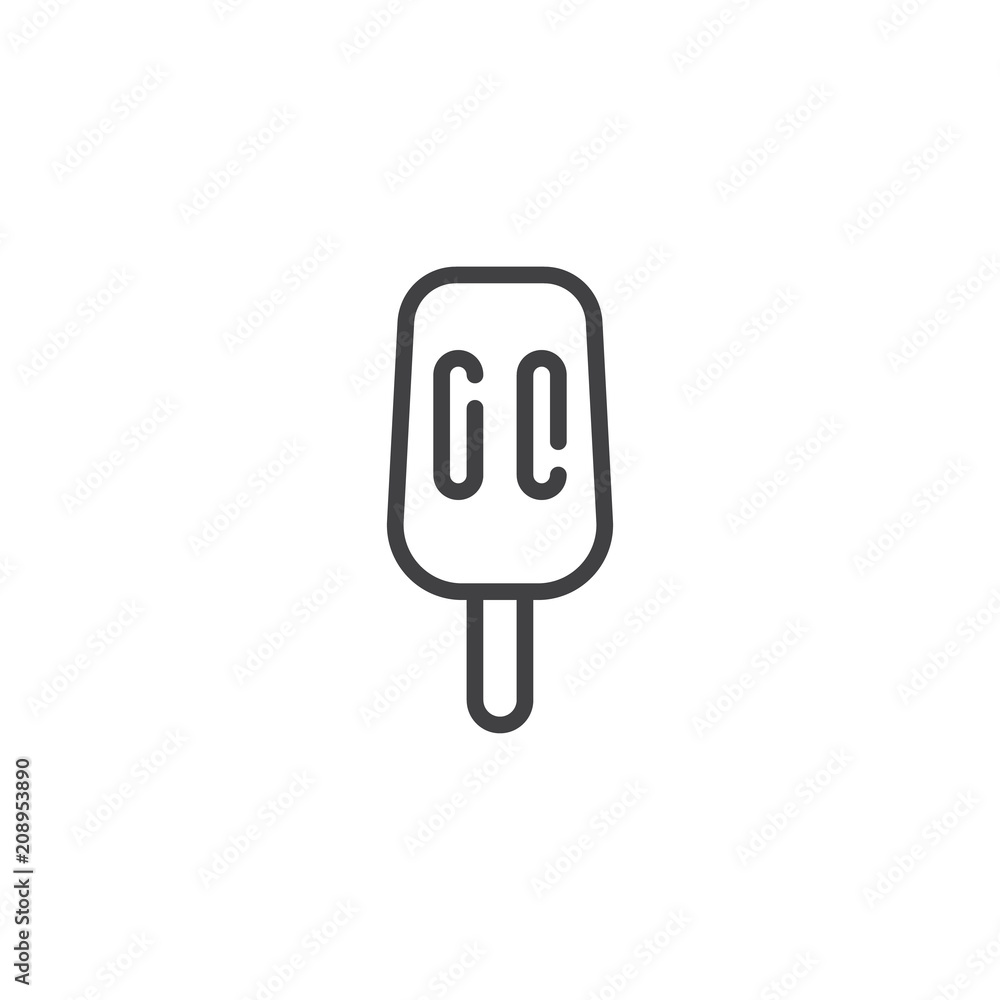 Popsicle ice cream outline icon. linear style sign for mobile concept and web design. Ice Lolly simple line vector icon. Symbol, logo illustration. Pixel perfect vector graphics Popsicle ice cream outline icon. linear style sign for mobile concept and web design. Ice Lolly simple line vector icon. Symbol, logo illustration. Pixel perfect vector graphics