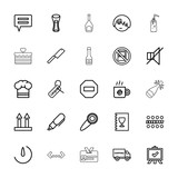 Collection of 25 label outline icons