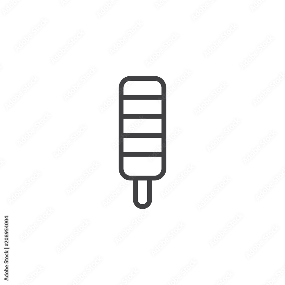 Popsicle ice outline icon. linear style sign for mobile concept and web design. Stick lolly ice cream simple line vector icon. Symbol, logo illustration. Pixel perfect vector graphics Popsicle ice outline icon. linear style sign for mobile concept and web design. Stick lolly ice cream simple line vector icon. Symbol, logo illustration. Pixel perfect vector graphics