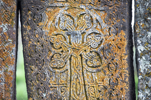 Armenian khachkar stone cross.