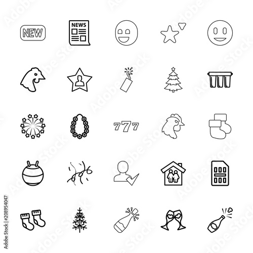 Collection of 25 new outline icons