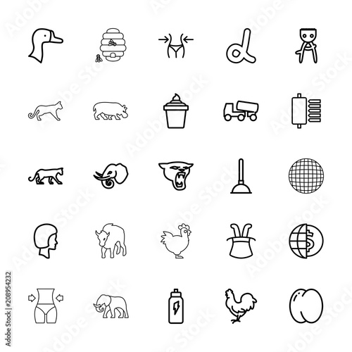 Collection of 25 logo outline icons