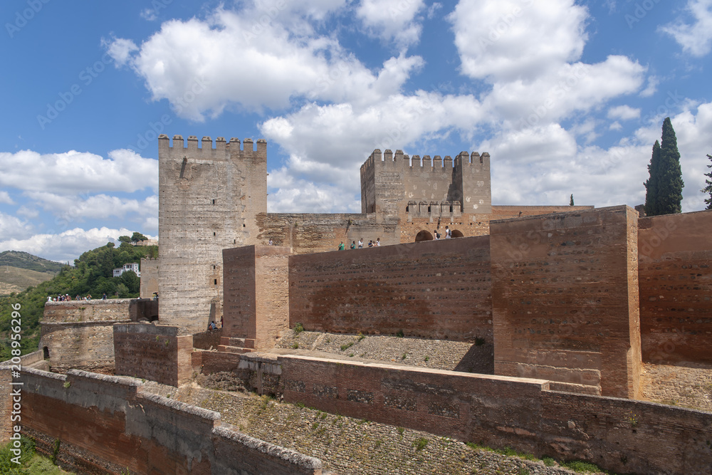 antigua Alcazaba nazarí de la alhambra de Granada, Andalucía