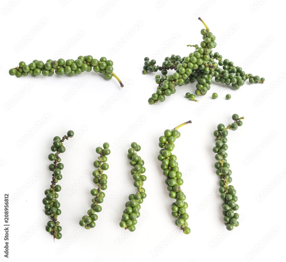 fresh green pepper on white background fresh green pepper on white background