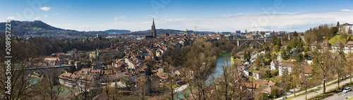 Bern, the capital of Switzerland. The old town of Bern is a UNESCO World Heritage Site