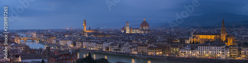 The Magical Panoramic view skyline of Florence from Piazzale Michelangelo, Florence, Italy