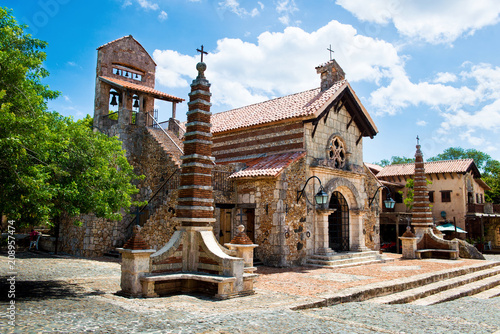 Vászonkép Ancient village Altos de Chavon - Colonial town reconstructed in Dominican Republic