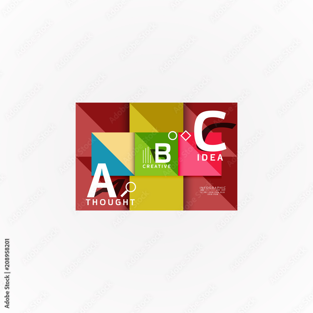 Geometric design abstract option infographics Geometric design abstract option infographics