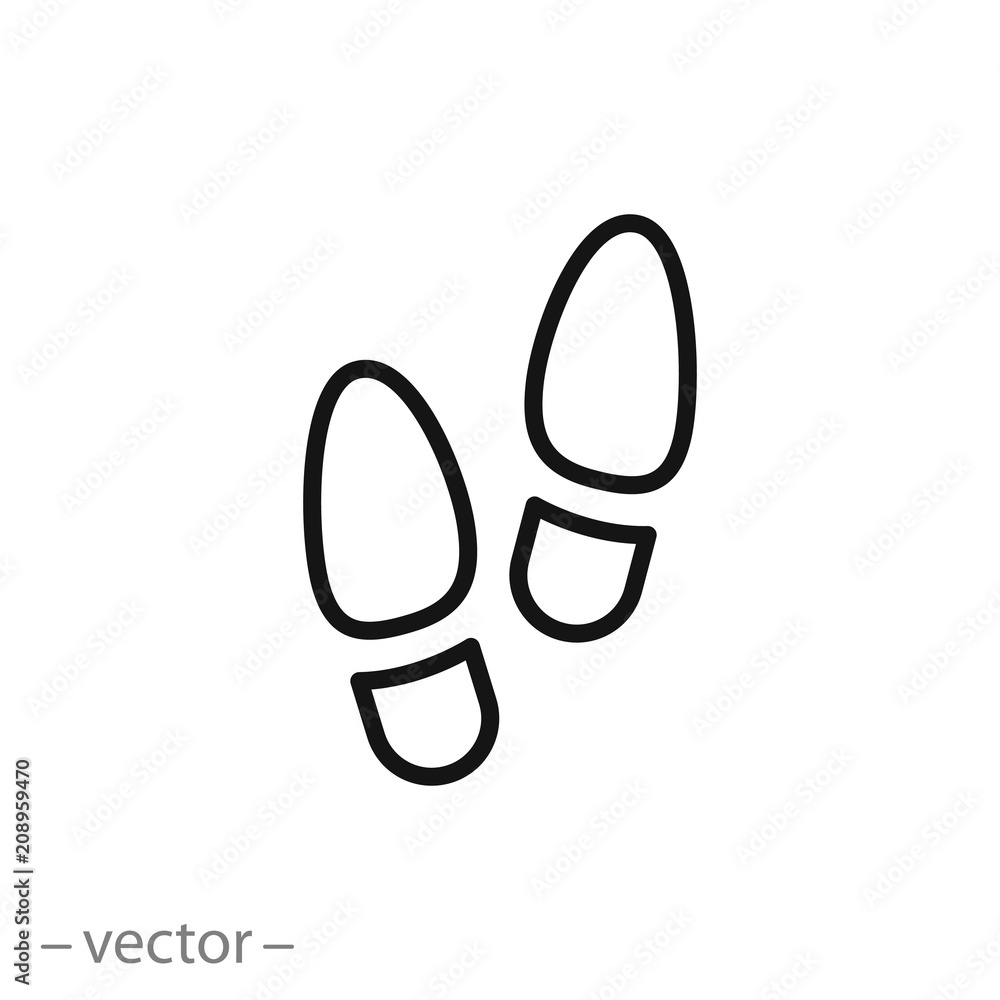 foot steps icon vector foot steps icon vector