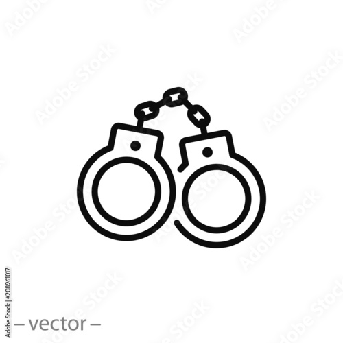 handcuffs icon vector photo
