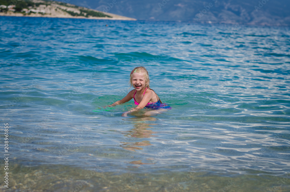 swimming in the Croatian sea