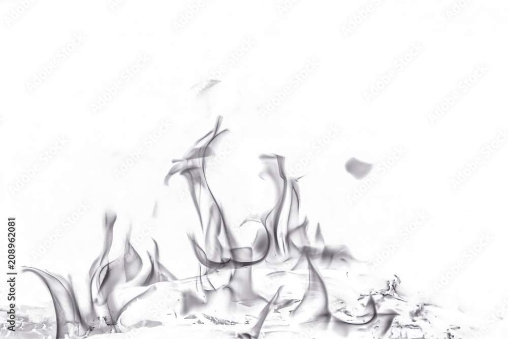 Obraz premium Abstract fire on white background