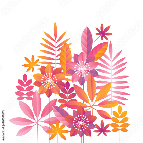Concept abstract tropical design element.