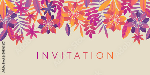 Concept abstract tropical design element.