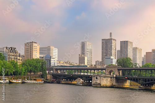 bridge Pont de Bir-Hakeim in Paris  France