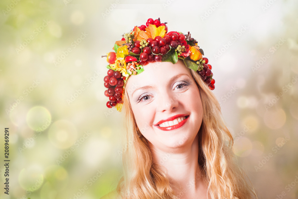 Fall crop and leaves wreath Fall crop and leaves wreath