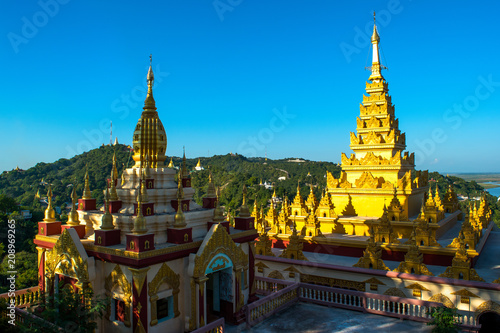 Sagaing, Myanmar - temples at Sagaing Hill, seen during the afternoon © Bernard Barroso