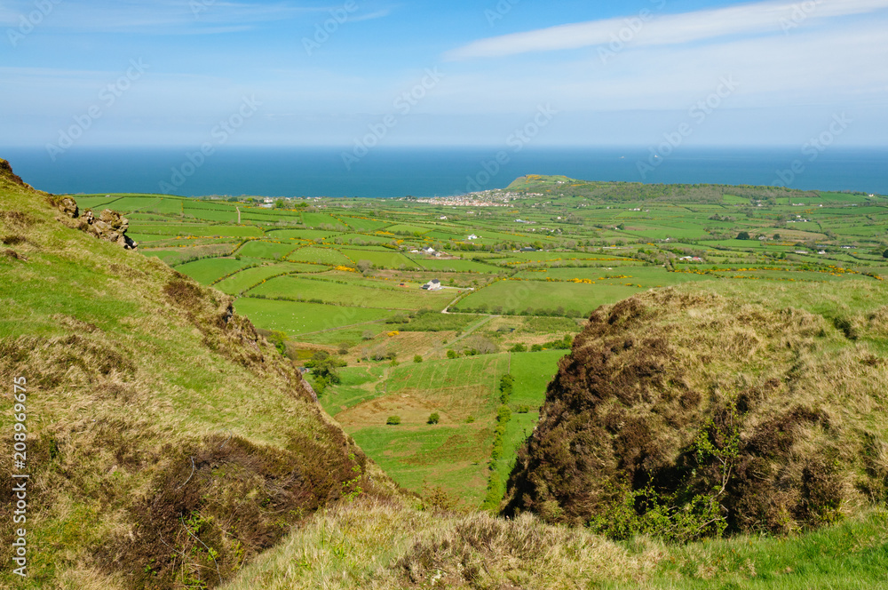 View from top of Sallagh Braes looking towards Ballygalley
