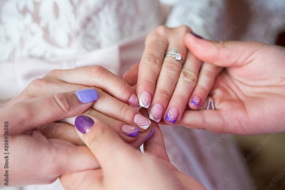 Hands of bride place for text Hands of bride place for text