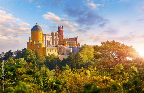 National Palace of Pena in Sintra, near Lisbon, Portugal. photo