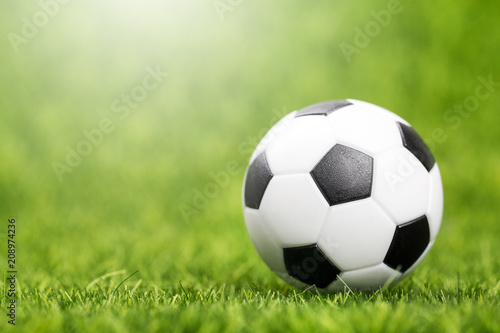 Soccer ball on green grass © photopixel