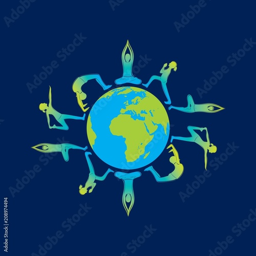 illustration of International Yoga Day Greeting