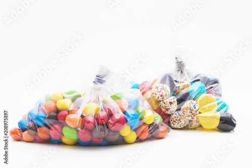 sweets and candies isolated in white background