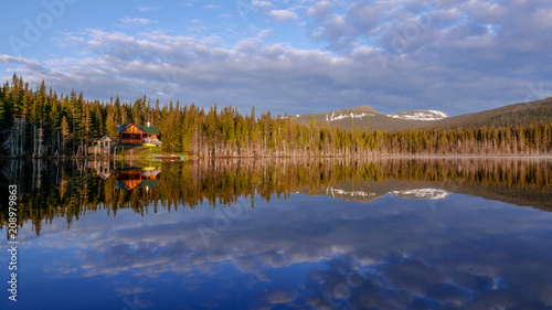 Fishing cottage on pristine Canadian mountain lake
