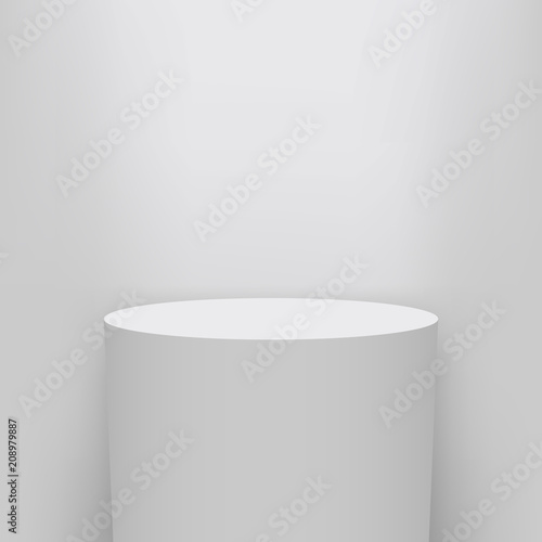 Creative vector illustration of museum pedestal, stage, 3d podium set isolated on transparent background. Art design blank template mockup. Abstract concept graphic element for product presentation © happyvector071