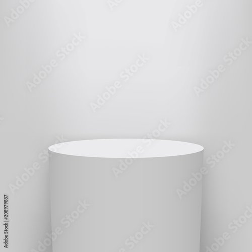 Creative vector illustration of museum pedestal, stage, 3d podium set isolated on transparent background. Art design blank template mockup. Abstract concept graphic element for product presentation