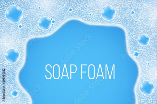 Creative vector illustration of realistic water air soap bubbles isolated on background. Art design shampoo foam backdrop. Abstract concept graphic element with copy space place for text