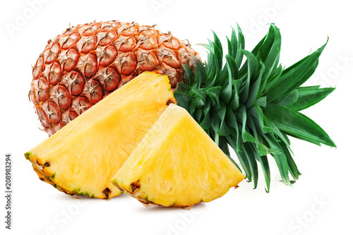 pineapple leaf isolated background
