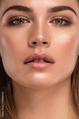 Close up of beautiful woman