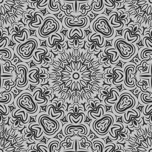 Seamless monochrome color floral pattern. Abstract design. Vector illustration for wallpaper, fabric, print