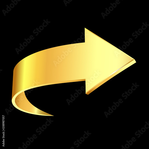Gold arrow. Business