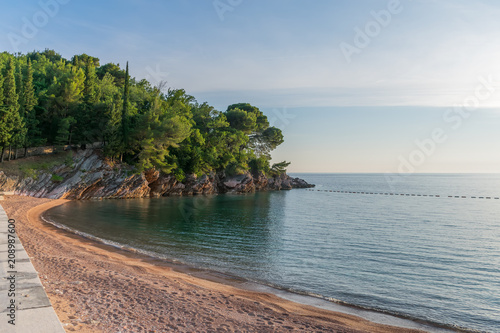 Picturesque royal beach on the Adriatic coast.