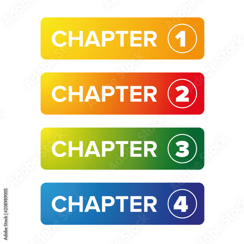 Chapter bookmark button set